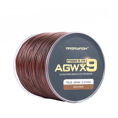 Trecciato ANGRYFISH AGWX9 9 capi 500 m, colore Marrone